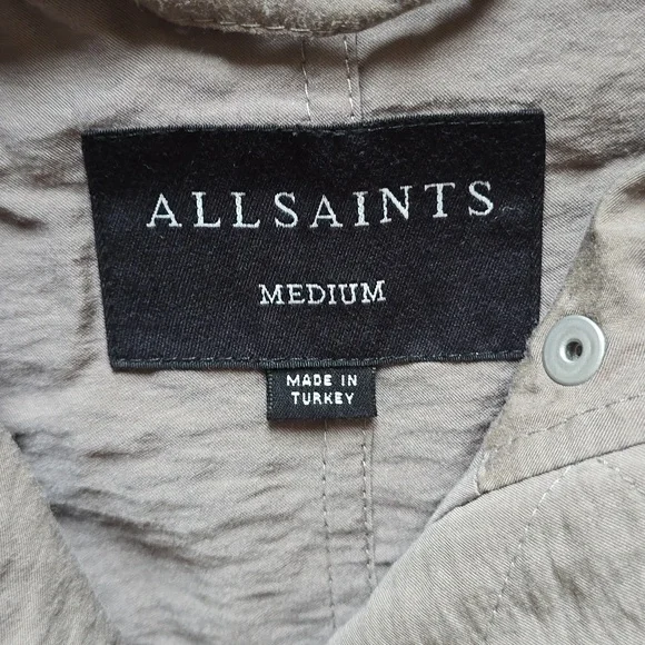 AllSaints, Calla Fishtail Parka Jacket Coat, Gray, EUC, Women's M - Picture 2 of 16